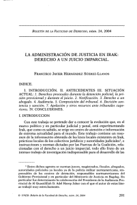 LA ADMINISTRACIÓN DE JUSTICIA EN IRAK: DERECHO A UN JUICIO IMPARCIAL.