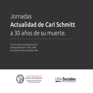 Jornadas Carl Schmitt Programa