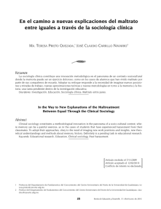 Prieto, M. T. 2010. En el camino a nuevas explicaciones del maltrato entre iguales a traves de la sociologia clinica