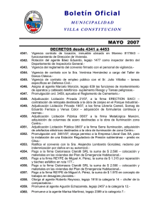 Boletín Oficial MAYO  2007