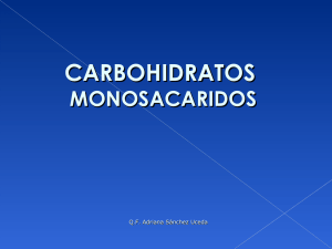 CARBOHIDRATOS  MONOSACARIDOS Q.F. Adriana Sánchez Uceda