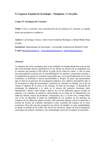 X Congreso Español de Sociología – Pamplona, 1-3 de julio.