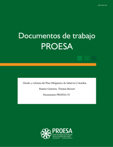 Diseño y reforma del Plan Obligatorio de Salud en Colombia