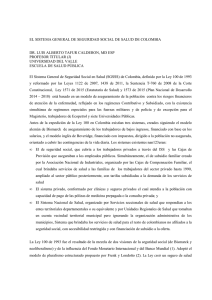 EL SISTEMA GENERAL DE SEGURIDAD SOCIAL DE SALUD DE COLOMBIA