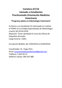Cartelera 67/16 Llamado a Estudiantes Practicantado Orientación Medicina