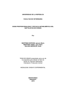 MARTINEZ ESTEVEZ, Ignacio María; MONTERO TRIAS, Juan Pablo; SALADA MORALES, Sofía (2015). Dosis proporcionalidad y eficacia antihelmíntica del naftalofos en ovinos