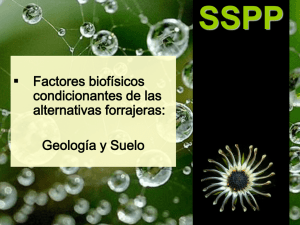 SSPP Factores biofísicos  condicionantes de las