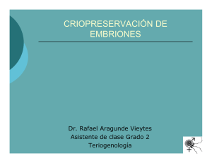 Criopreservación de embriones