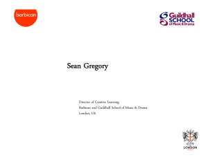 Sean Gregory Director of Creative Learning London, UK
