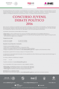 CONCURSO JUVENIL DEBATE POL TICO 2016