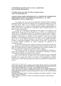 WAIS-III. Resultados obtenidos en el subtest de informaci n (modalidad colectiva) por estudiantes de 16 a 24 a os. Ciudad de la plata. Argentina