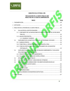 MUNICIPIO DE ALTOTONGA, VER.  FISCALIZACIÓN DE LA CUENTA PÚBLICA 2009