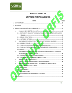 MUNICIPIO DE CUICHAPA, VER.  FISCALIZACIÓN DE LA CUENTA PÚBLICA 2009