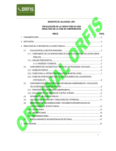 MUNICIPIO DE JALACINGO, VER.  FISCALIZACIÓN DE LA CUENTA PÚBLICA 2009