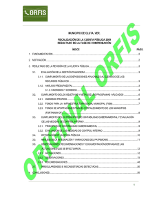 MUNICIPIO DE OLUTA, VER. FISCALIZACIÓN DE LA CUENTA PÚBLICA 2009