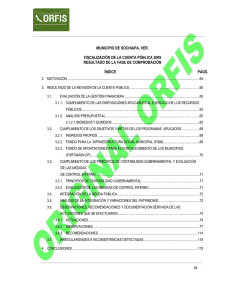 MUNICIPIO DE SOCHIAPA, VER. FISCALIZACIÓN DE LA CUENTA PÚBLICA 2009