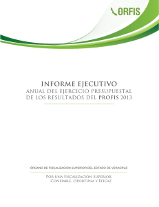 Informe Ejecutivo Anual del Ejercicio Presupuestal de los Resultados del Programa, para la Fiscalización del Gasto Federalizado (PROFIS) correspondiente al Ejercicio Fiscal 2013