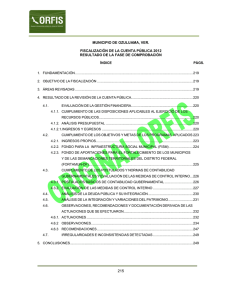 MUNICIPIO DE OZULUAMA, VER.  FISCALIZACIÓN DE LA CUENTA PÚBLICA 2012