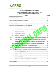 INSTITUTO VERACRUZANO DE LAS MUJERES  RESULTADO DE LA FASE DE COMPROBACIÓN