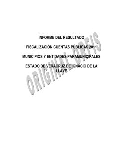 Informe Genérico de Municipios y Entidades Paramunicipales