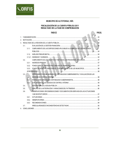 MUNICIPIO DE ALTOTONGA, VER.  FISCALIZACIÓN DE LA CUENTA PÚBLICA 2011