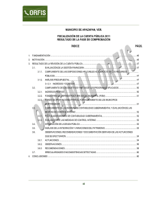 MUNICIPIO DE APAZAPAN, VER.  FISCALIZACIÓN DE LA CUENTA PÚBLICA 2011