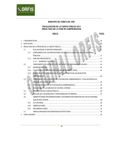 MUNICIPIO DE TOMATLÁN, VER.  FISCALIZACIÓN DE LA CUENTA PÚBLICA 2011