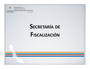 Atribuciones de la Secretaría de Fiscalización.