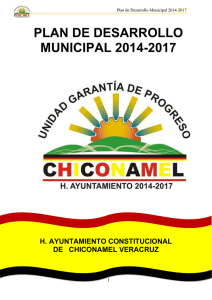 PLAN DE DESARROLLO MUNICIPAL 2014-2017  H. AYUNTAMIENTO CONSTITUCIONAL