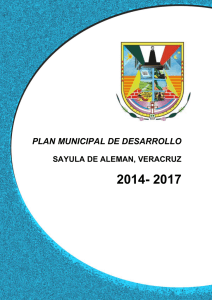 2014- 2017  PLAN MUNICIPAL DE DESARROLLO SAYULA DE ALEMAN, VERACRUZ