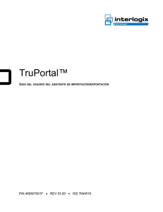 TruPortal Import Export Wizard User Guide (Spanish)