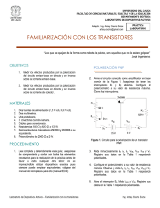 Laboratorio Dispositivos Activos - Familiarización con los transistores