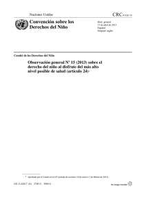 CRC Convención sobre los Derechos del Niño