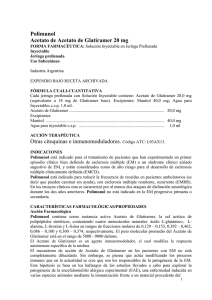 Polimunol Acetato de Acetato de Glatiramer 20 mg