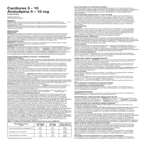 Cardiorex 5 - 10 Amlodipina 5 – 10 mg Comprimidos