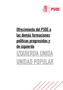 Lea la propuesta que el PSOE ha hecho a IU-UP