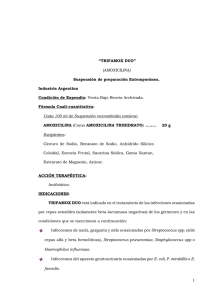 “TRIFAMOX DUO” Suspensión de preparación Extemporánea. Industria Argentina Condición de Expendio: