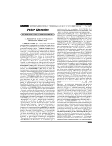 Decreto Ejecutivo 005-2014 Infraestructura y Servicios P&uacute;blicos