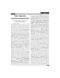 Decreto Ejecutivo 004-2014 Generaci&oacute;n de Energ&iacute;a Gas Natural