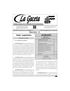 Decreto Legislativo 306-2013 Infraestructura y Servicios Islas de la Bahia