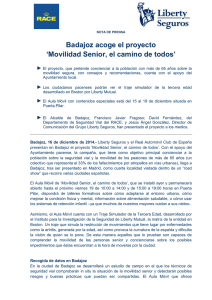 Badajoz acoge el proyecto ‘Movilidad Senior, el camino de todos’ ►