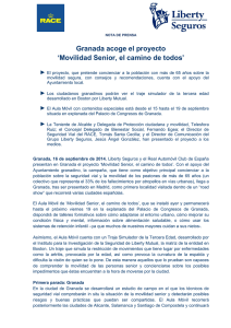 Granada acoge el proyecto ‘Movilidad Senior, el camino de todos’ ►