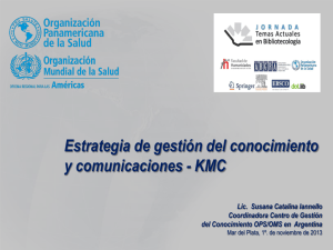 Estrategia de gestión del conocimiento y comunicaciones - KMC