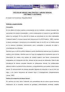 Ciclos de Abuso: Maltrato y Abuso Sexual (V&iacute;ctimas y Autores)