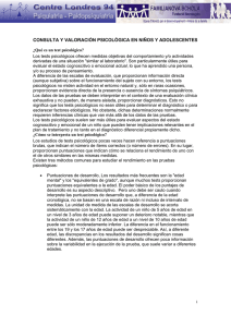 [PDF] Consulta y Valoración Psicológica en Niños y Adolescentes