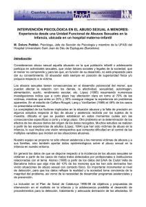 [PDF] Intervención psicológica en el abuso sexual a menores