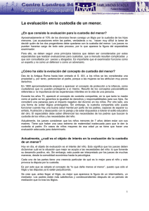 [PDF] La Evaluación en la Custodia de un Menor