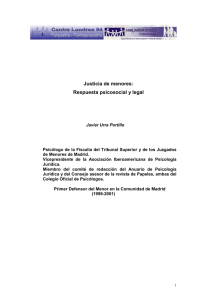 [PDF]Justicia de menores: Respuesta psicosocial y legal