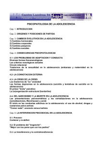 Psicopatología de la Adolescencia: Introducción y Cambios
