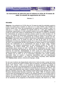 [PDF]Un instrumento de selección para el autismo en niños de 18 meses de edad: Un estudio de seguimiento de 6 años